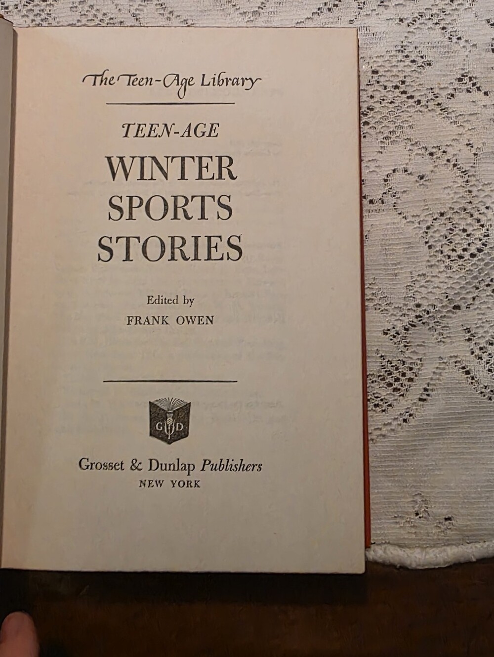 Grosset & Dunlap Teen-Age Library Teen-Age Winter Sports Stories HC 1949